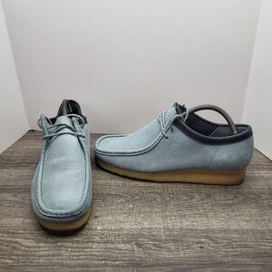 Clark's Wallabee Original Men's Size 10 Moc Toe Casual Shoes 11826 Blue